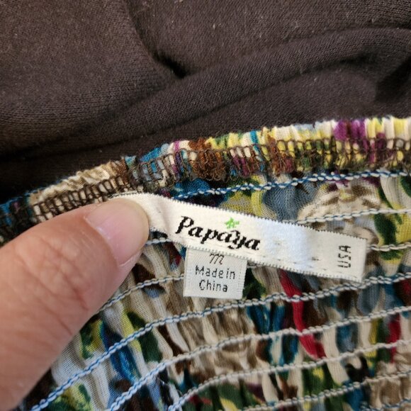 Y2K Papaya Babydoll Halter Neck Tank Top Smoked Boddy RUffle Zip Women S Retro - Picture 2 of 14